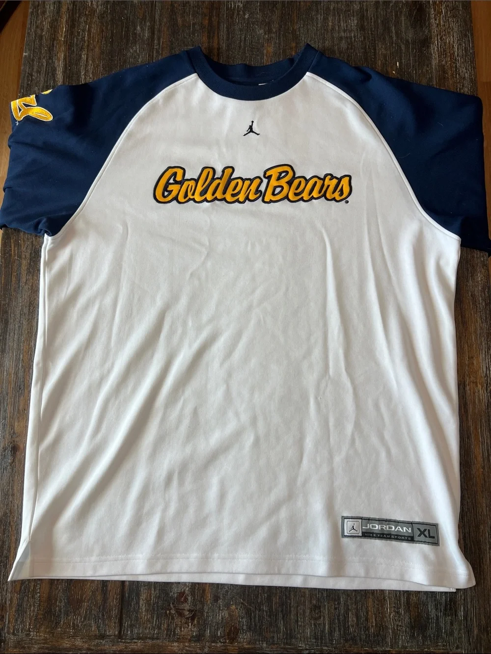 Jordan Golden Bears Long Sleeve - White/Navy/Gold